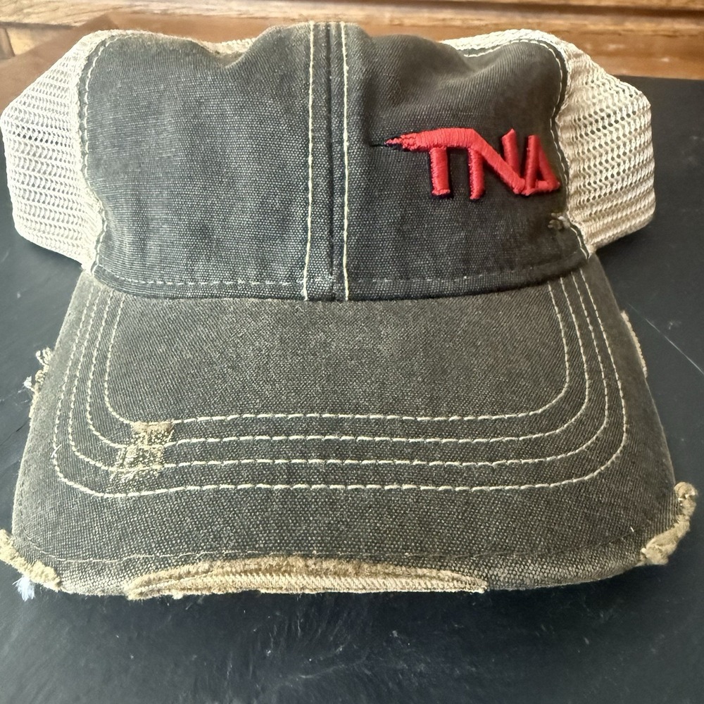 Vintage TNA Wrestling Trucker Hat Distressed Snapback Don West Personal Collect - Picture 5 of 10
